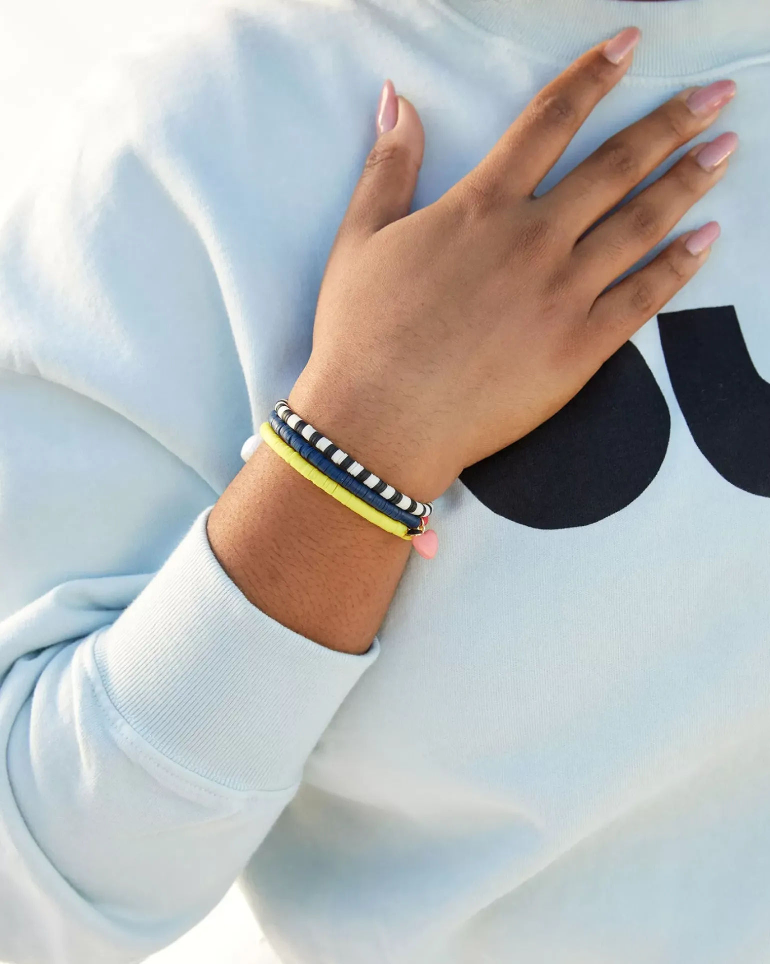 Beaded Disc Stretch Bracelet