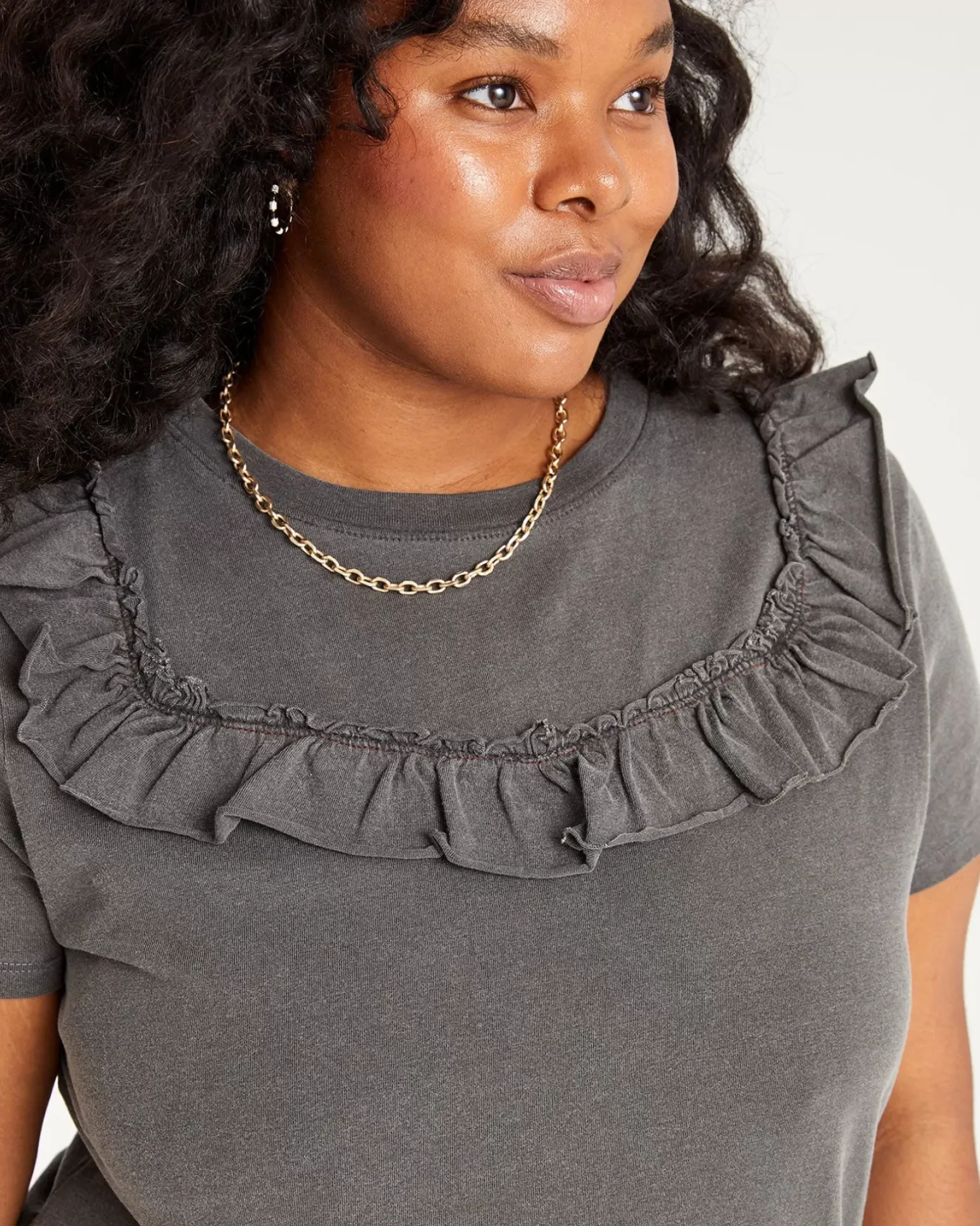 Charlotte Ruffle T-Shirt Dress