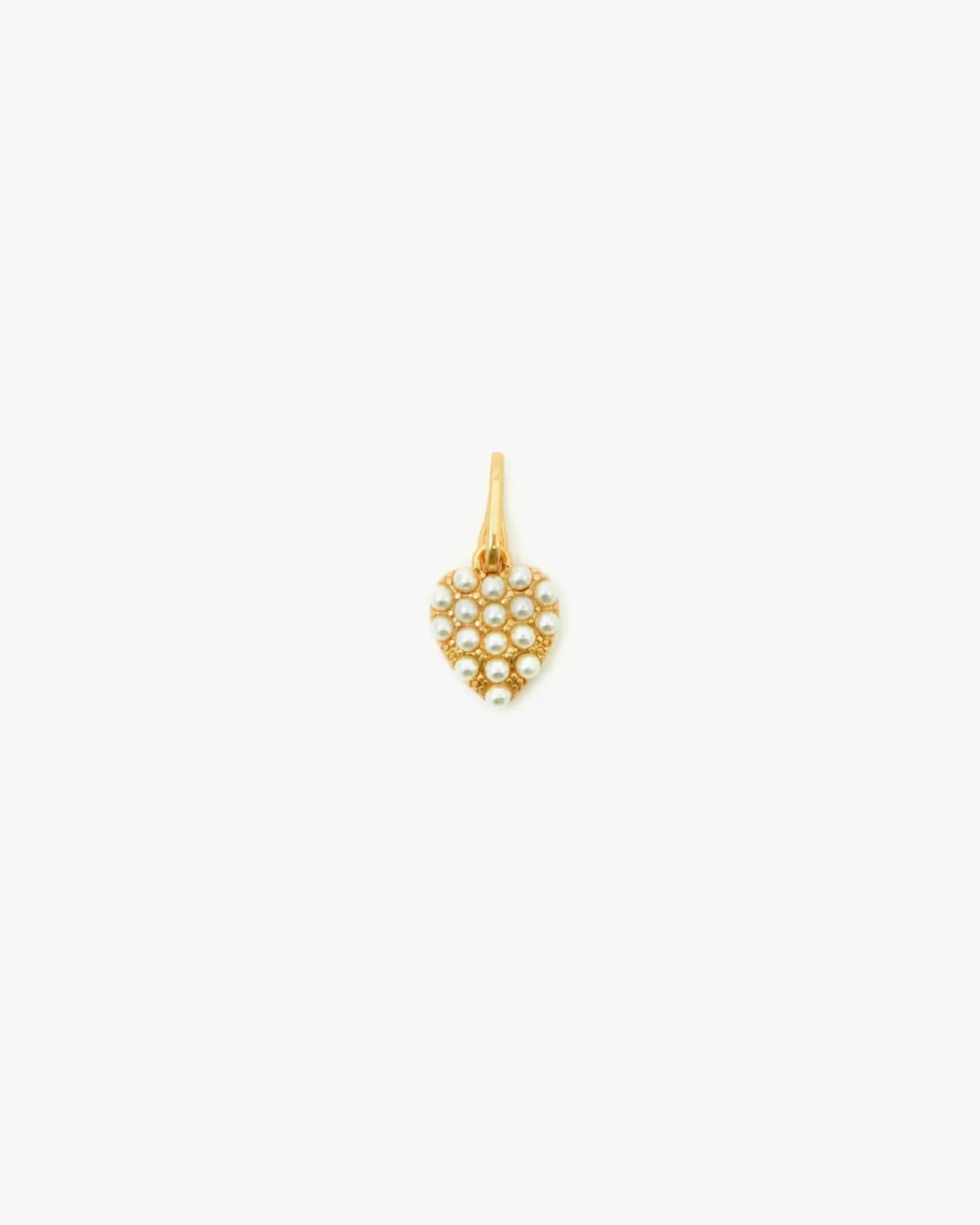 Encrusted Pearl Heart Charm