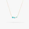 Graduated Turquoise & Diamond Curve Necklace