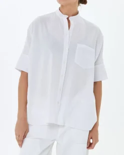 Oversized Stand Collar Shirt