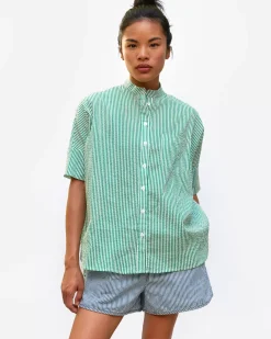 Oversized Stand Collar Shirt