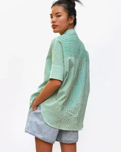 Oversized Stand Collar Shirt