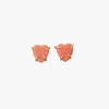 Stone Heart Stud Earrings