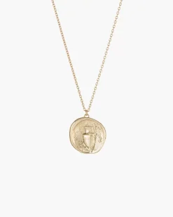Urn Greek Coin Pendant Necklace